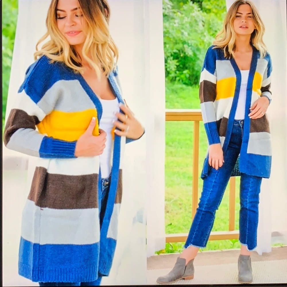 Striped cardigan sweater - Picture 4 of 4